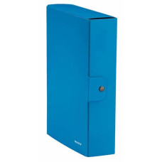 SCATOLA PORTAPROGETTI LEITZ WOW IN CARTONE DORSO 8 CM FORMATO 25X35 CM AZZURRO METALLIZZATO