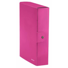 SCATOLA PORTAPROGETTI LEITZ WOW IN CARTONE DORSO 8 CM FORMATO 25X35 CM FUCSIA METALLIZZATO
