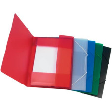 CARTELLINA A 3 LEMBI A4 PPL DORSO 3 CM BLU