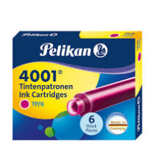 PELIKAN 4001 TP/6 CARTUCCE PER PENNA STILOGRAFICA ROSA