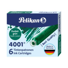 PELIKAN 4001 TP/6 CARTUCCE PER PENNA STILOGRAFICA VERDE BRILLANTE