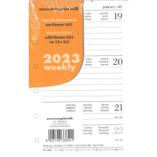 RICAMBIO AGENDA 2025 ORGANIZER SETTIMANALE CON PLANNER 7,8X12,3 PICCOLO