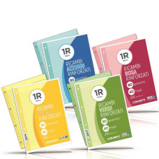 RICAMBI RINFORZATI COLORATI BLASETTI PER QUADERNI AD ANELLI A4 80 G/M² - 40 FF - RIGHE VERDE