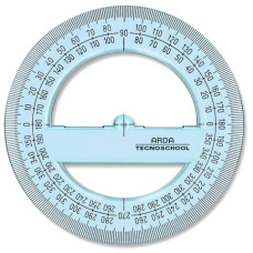 GONIOMETRO ARDA LINEA TECNOSCHOOL TERMORESISTENTE AZZURRO TRASPARENTE 360 12 CM