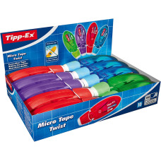 BIC MICRO TAPE TWIST CORRETTORE A NASTRO 8 MT*5MM. - 10 PEZZI COL.ASS.