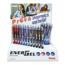 PENTEL ENERGEL XM 0,7 DISPLAY 48 PENNE COL.ASSORTITI