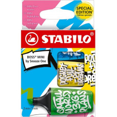 STABILO BOSS MINI BY SNOOZE ONE AST.3 EVIDENZIATORI VERDE - BLU - GIALLO