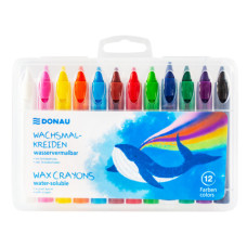 PASTELLI A CERA ACQUERELLABILI 12 COLORI