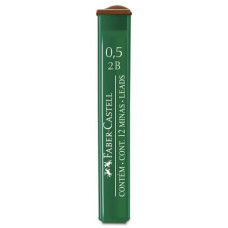 ASTUCCI 12 MINE 2B FABER-CASTELL POLY 0,5 MM SCATOLA 12 PZ