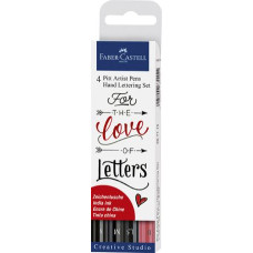 FABER-CASTELL PITT ARTIST PEN HAND LETTERING LOVE 4 PZ.