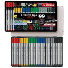 STABILO CREATIVE TIPS CLASSIC SCATOLA METALLO 30 PEZZI