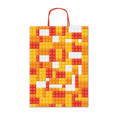 BORSA SHOPPER ALLEGRA MATTONCINI 16X8X21 CM ROSSO/ARANCIO - CONF. 25 PZ