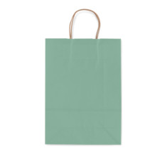 BORSA SHOPPER ALLEGRA TINTA UNITA VERDE SALVIA SU KRAFT - VERDE SALVIA 22X10X27 CM