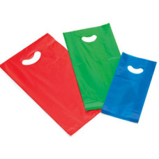 BUSTA SHOPPER DA BANCO IN PE CON MANICO A FAGIOLO CONF.125 PZ 25X46CM