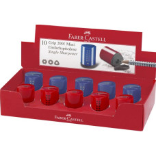 FABER CASTELL DISPLAY TEMPERAMATITE GRIP 2001 MINI 10 PZ. BLU E ROSSO