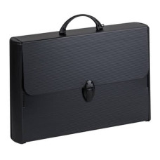 VALIGETTA IN POLIONDA BLACK CON BORDI RINFORZATI 28X38X8 CM