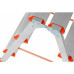 SCALETTA DOPPIO STYLO IN ALLUMINIO 3 GRADINI PIANO - 0.44XH.0.83 M