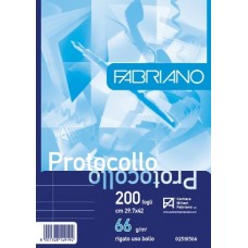 FABRIANO FOGLI PROTOCOLLO MARGINE LARGO 66 GR