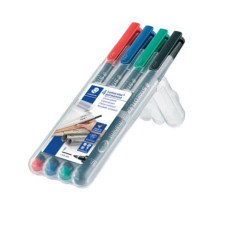 STAEDTLER PENNARELLO INDELEBILE LUMOCOLOR 318 PUNTA FINE CONF.4 COLORI