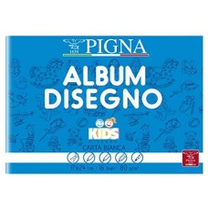 PIGNA KIDS ALBUM DISEGNO BIANCO 17*24 16FF 80GR. CF.15