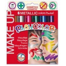 PLAYCOLOR MAKE UP METALLIC POCKET 6 COLORI