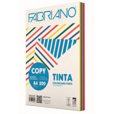 FABRIANO COPY TINTA A4 200GR CARTONCINO 5 COLORI FORTI 100FF