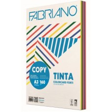 FABRIANO COPY TINTA A3 160GR CARTONCINO 5 COLORI FORTI 100FF