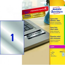 AVERY ETICHETTE POLIESTERE ARGENTO 210X297MM.