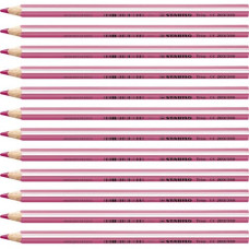 STABILO TRIO MAXI MATITE COLORATE CONF. 12 PASTELLI ROSA