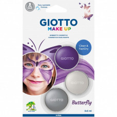 GIOTTO FACE PAINT BUTTERFLY BLISTER 3*5ML.