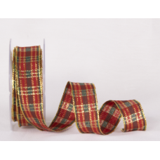 NASTRO SCOZZESE LUREX NATALIZIO 30MM.*15MT.