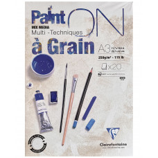 CLAIREFONTAINE PAINT'ON A GRAIN A4 20FF. -250GR. BIANCO GRANA FINE/RUVIDA-CF.4 BL.