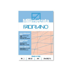 FABRIANO - BLOCCO CARTA MILLIMETRATA A4 10FG CONF.25 BLOCCHI