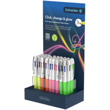 ESPOSITORE 36 PENNE A SFERA 4 COLORI SCHNEIDER TAKE 4 NEON TRATTO M