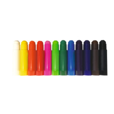 TEMPERA SOLIDA IN STICK – 12 COLORI ASSORTITI LAVABILI E ATOSSICI
