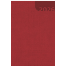 AGENDA 2026 GIORNALIERA GRANDE 17X24 CM ROSSO– LINEA PRINT