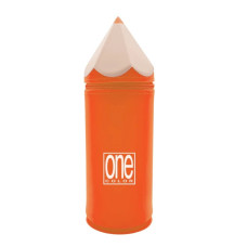 ASTUCCIO PORTAPENNE IN SILICONE CON VENTOSA - ARANCIONE FLUO
