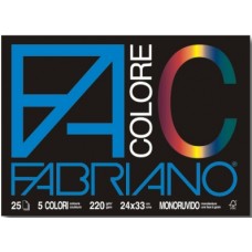 FABRIANO F4 COLORE 24X33 MONORUVIDO 5 COLORI
