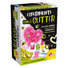 GIOCO IN SCATOLA LISCIANI I'M A GENIUS ESPERIMENTI CON I GLITTER